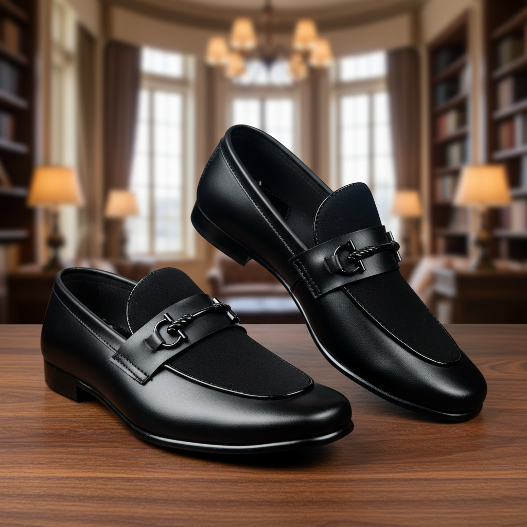 Men Premium Black Suede Loafer