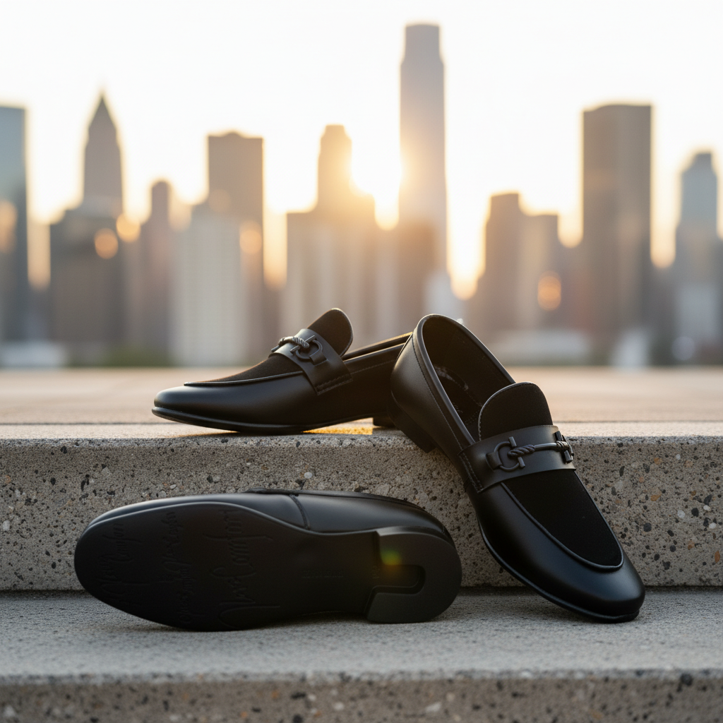 Men Premium Black Suede Loafer