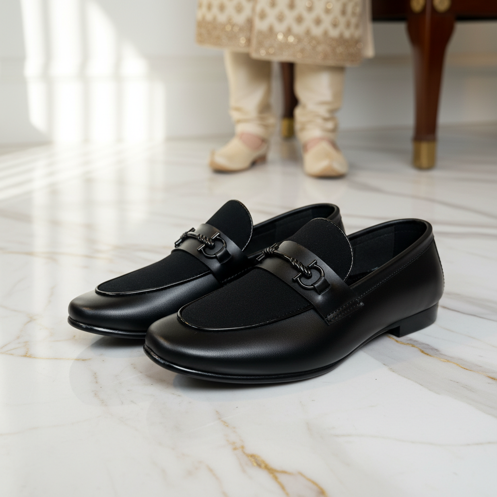Men Premium Black Suede Loafer