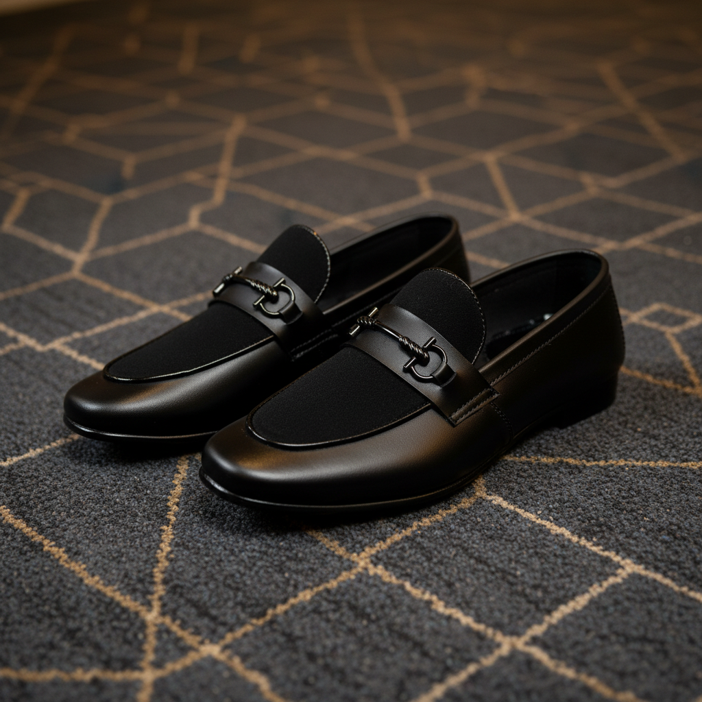 Men Premium Black Suede Loafer