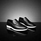 Men’s Sleek Black Formal Hybrid Loafer | Hand-Stitched Artisan Detail – Versatile Daily Wear Comfort