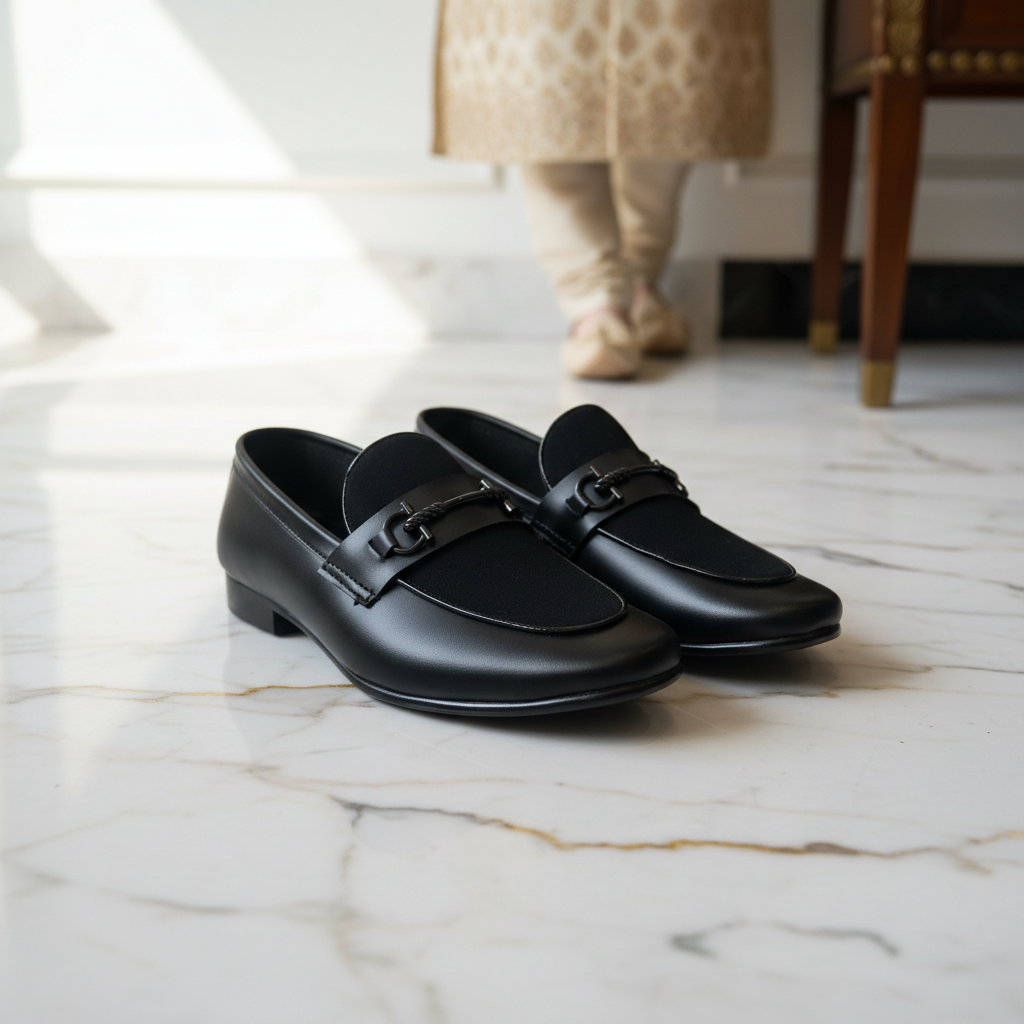 Men Premium Black Suede Loafer
