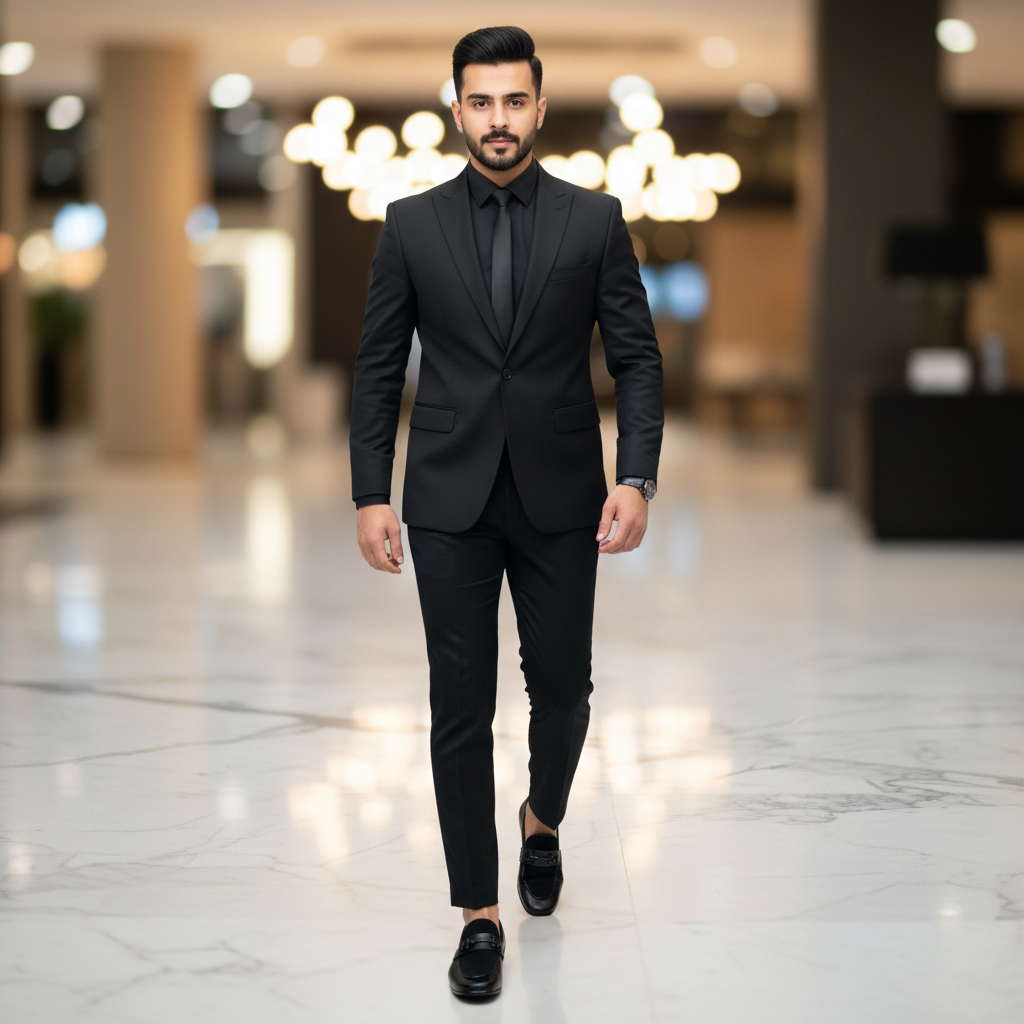 Men Premium Black Suede Loafer