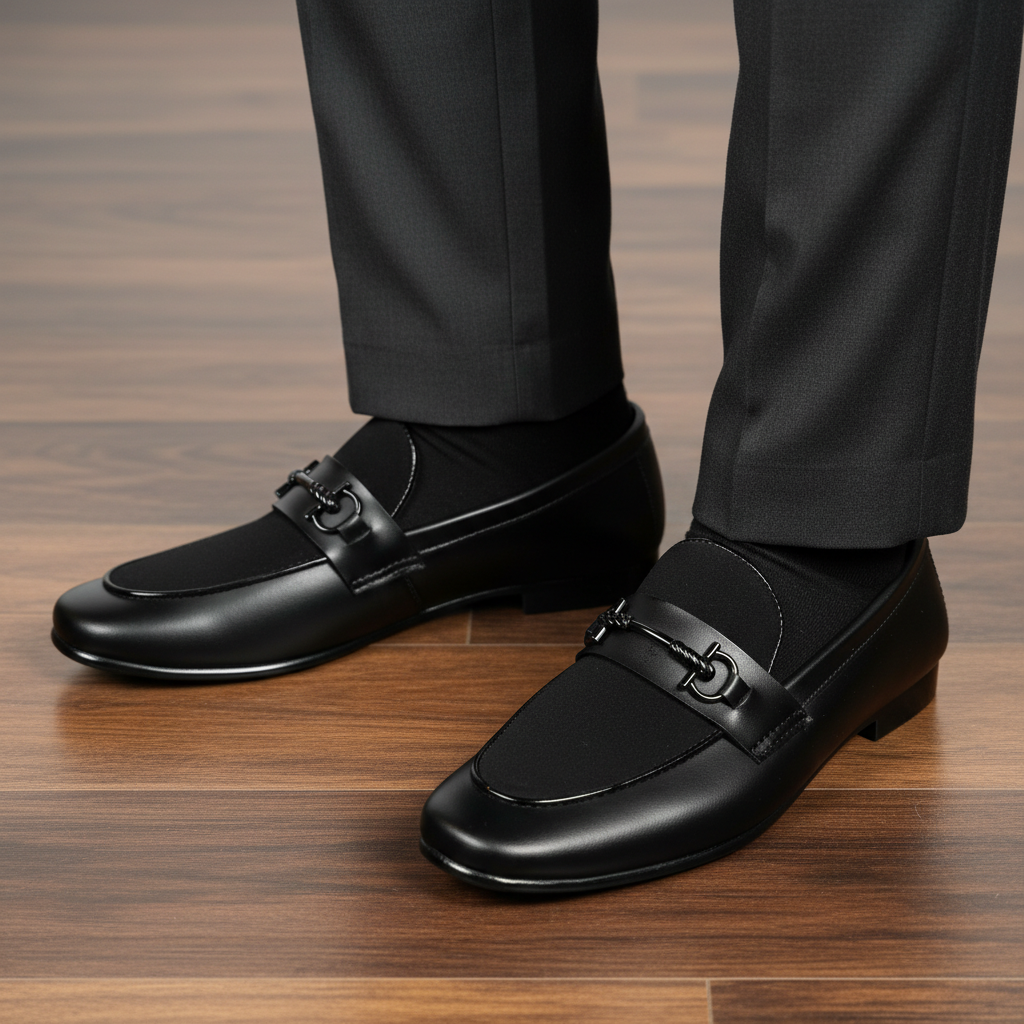 Men Premium Black Suede Loafer