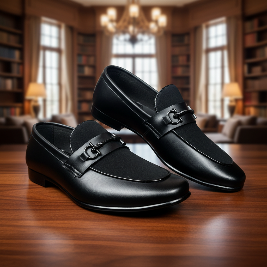 Men Premium Black Suede Loafer
